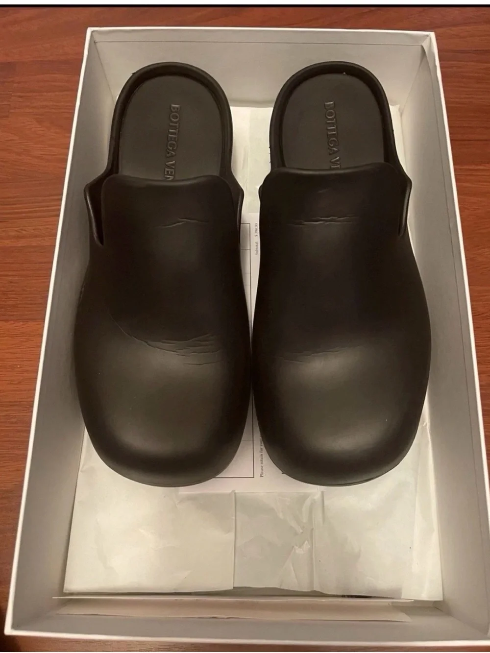 Bottega Veneta Men’s Black Slip-On Clogs